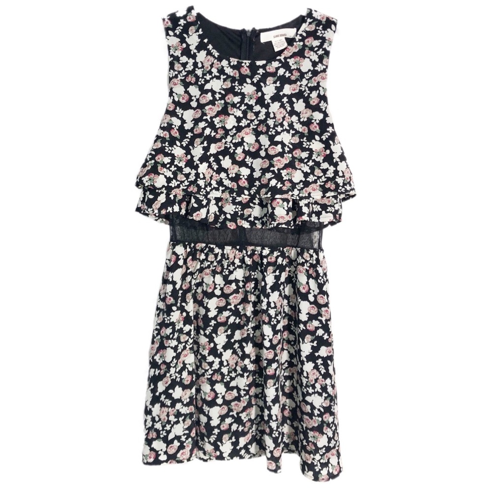 Sans Souci Floral Sleeveless Mesh Center Dress - XS